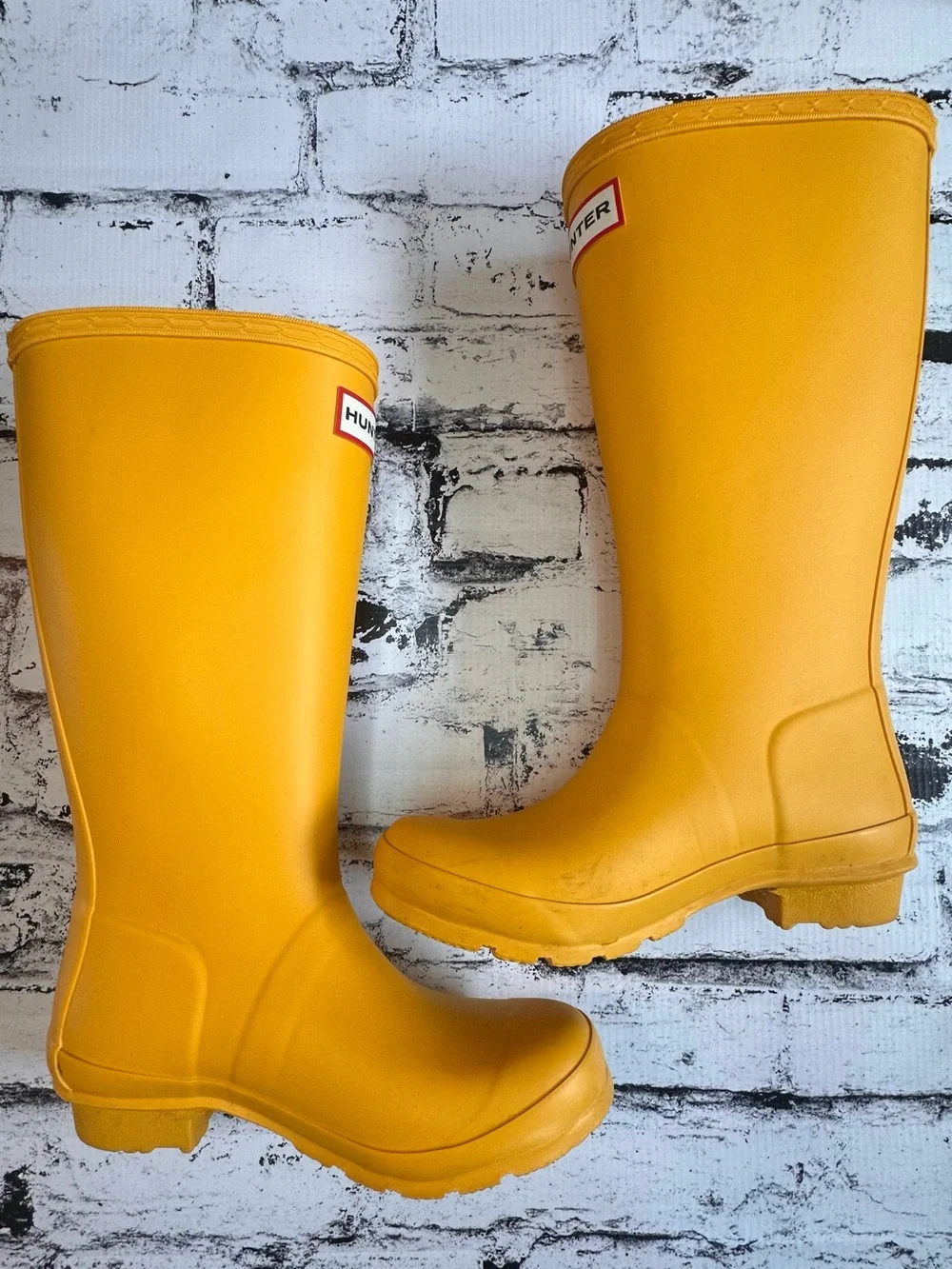 Hunter Original Kids Yellow Waterproof Rain Boots US 1B/2G EU 32